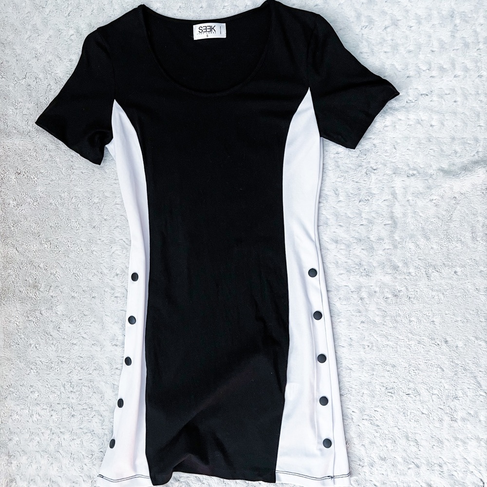 SEEK THE LABEL Black & White Mini Dress
